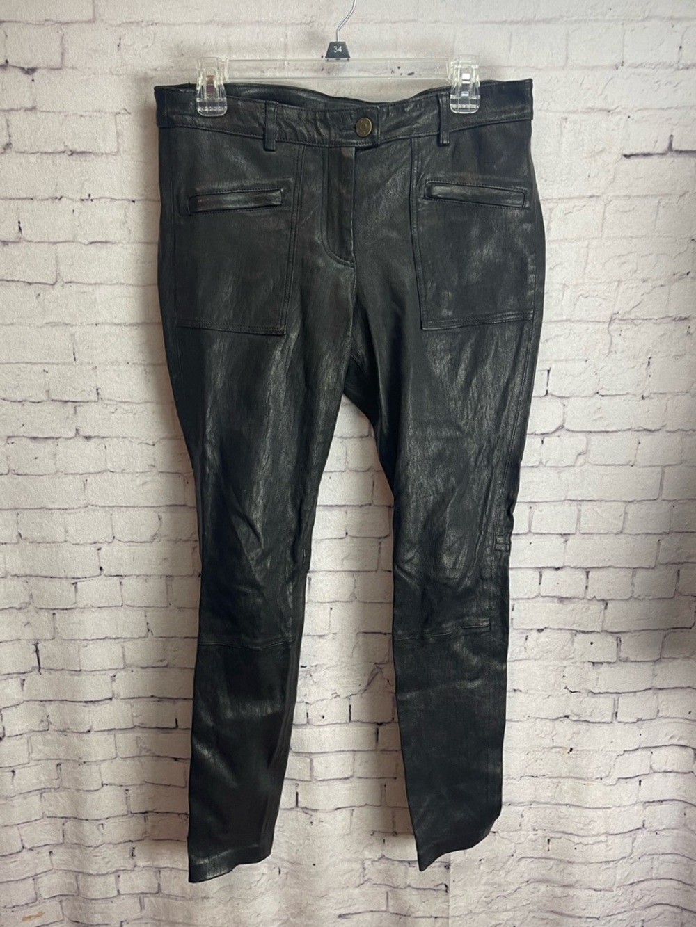 J crew collection women’s size 6 black leather pants